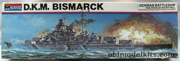 Monogram 1/617 DKM Bismarck German WWII Battleship, 3008 plastic model kit